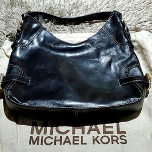 Michael Kors Black Leather Handbag.
